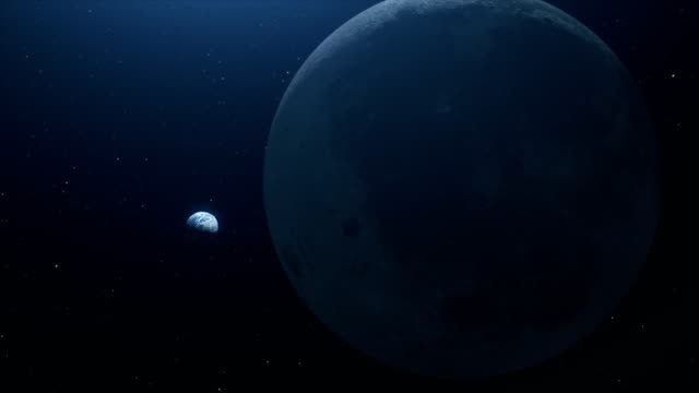Una-hermosa-vista-en-el-espacio-a-la-tierra-de-la-luna
