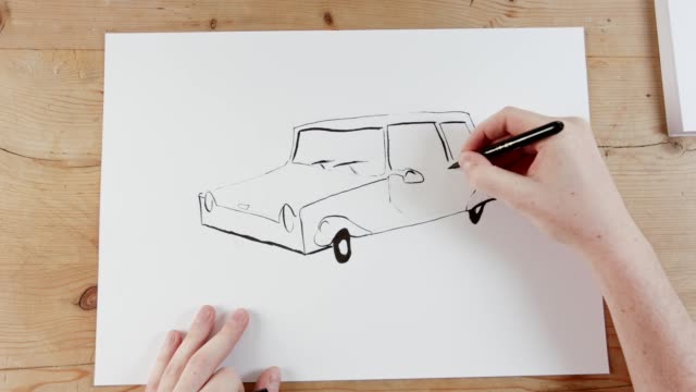 Timelapse-of-artist-drawing-a-car