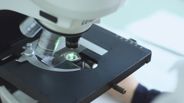 Microbiologist-working-with-sample-in-biomedical-laboratory