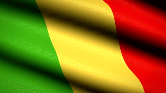 Mali-Flag-Waving-Textile-Textured-Background.-Seamless-Loop-Animation.-Full-Screen.-Slow-motion.-4K-Video