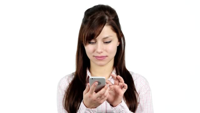 Young-Girl-Busy-Using-Smartphone