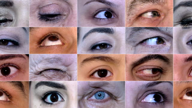 Ojos-de-la-gente-diferentes-detalles-en-movimiento