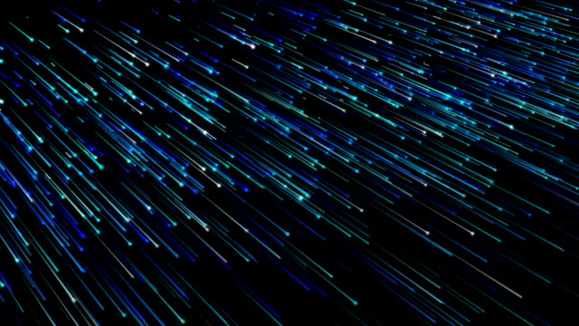 Nature-blue-stars-on-space-motion-video.Stream-on-dark-background-.Technology-line-motion-concept