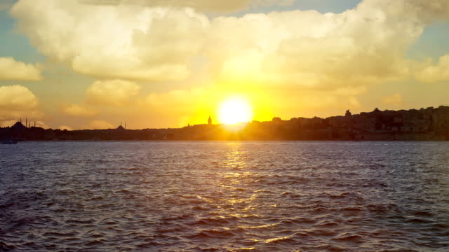 Istanbul.-Sunset-in-Turkey.-4K-High-quality-footage.