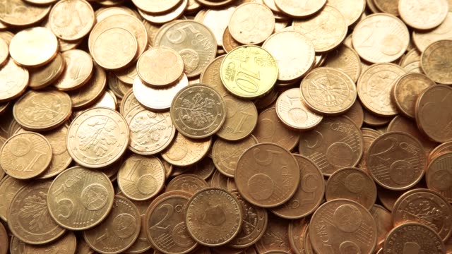 The-video-of-the-money-cent-euro-coin.-The-background-is-a-video-footage.