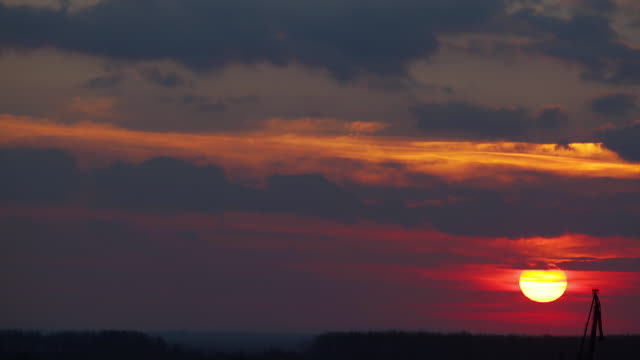 Wolkengebilde-Sonnenuntergang-Closeup