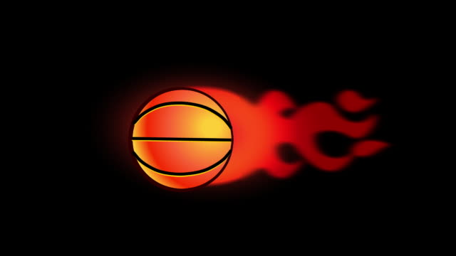 Basketball-mit-Flammen-(alpha-Kanal)