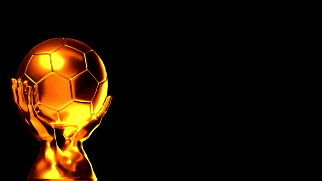 Loop-fähig-goldenen-Fußball-Meisterschaft-mit-alpha-Kanal