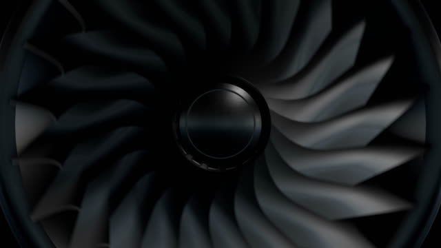 The-endless-rotation-of-the-turbine-from-the-turbojet-engine