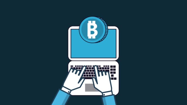 Bitcoin-kryptowährung-Geld-HD-Animationsszenen
