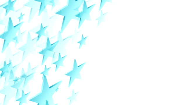 Abstrakt-3D-isometrische-virtuelle-Weihnachten-Sterne-Sichtscheibe-bewegen-Musterfarbe-Abbildung-blau-auf-weißem-Hintergrund-nahtlose-Schleife-Animation-4K-mit-textfreiraum