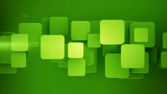 Geometrische-grüne-Mosaik-mit-Endlos-wiederholbar-3D-Animation-Quadrate