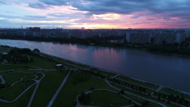 City-and-river-view-at-dusk
