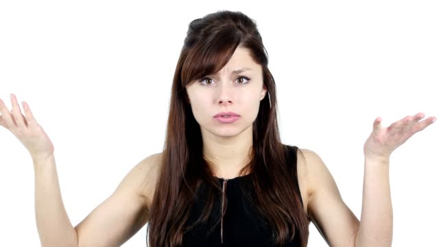 Angry-Young-Girl-Yelling-at-Camera,-White-Background