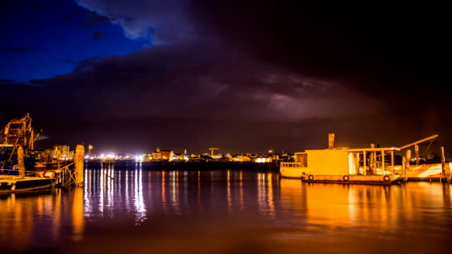 Thunderstorm-in-the-Venice-lagoon,-beautiful-landscape