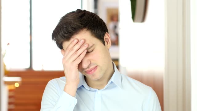 Headache,-Tense-Working-Man,-Indoor