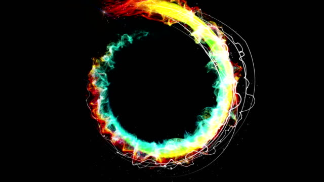 Magical-Particles-Ring-Abstract-Background,-Animation,-Rendering,-Loop