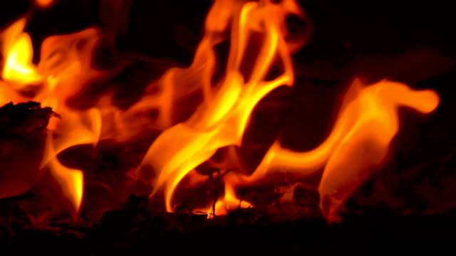 fire-on-the-black-background