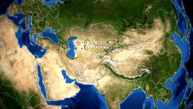 EARTH-ZOOM-IN-MAP---UZBEKISTAN-SAMARQAND