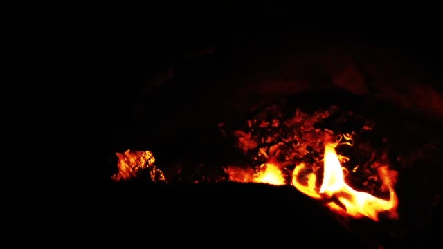 Holz-Flammen-Kamin