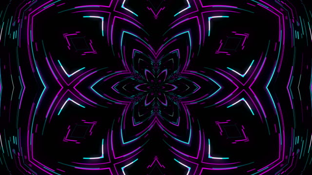 Abstrakte-Neon-Kaleidoskop-Hintergrund,-3d-Render-computergenerierten-Hintergrund