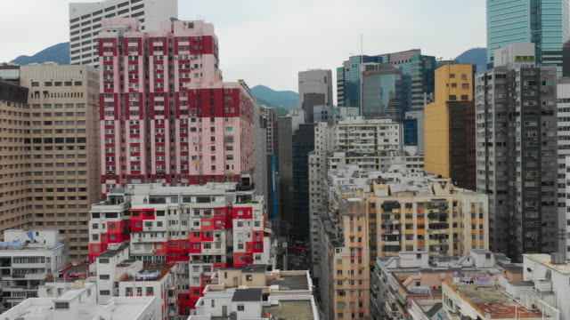 Tag-Zeit-Stadtbild-wan-Chai-Distrikt-aerial-Panorama-4k-Hongkong