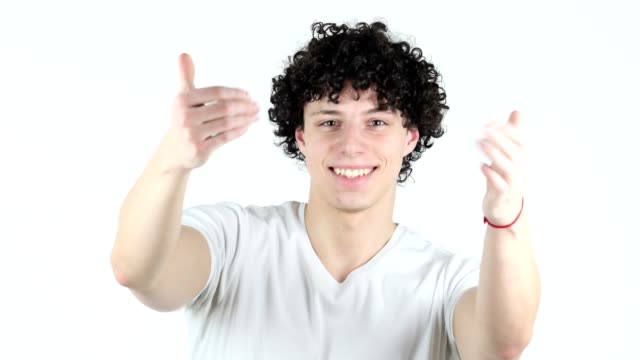 Inviting-Young-Man-with-Curly-Hairs,-white-Background
