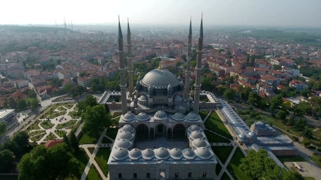 Mezquita-de-Selimiye-Edirne-aérea-Turquía