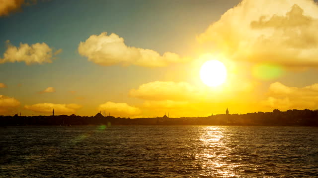 Istanbul.-Sunset-in-Turkey.-4K-High-quality-footage.