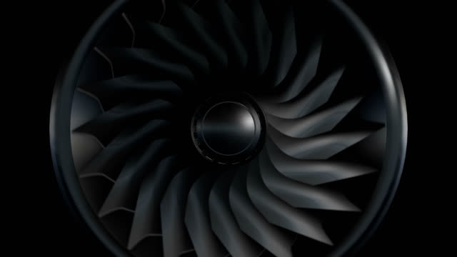 The-endless-rotation-of-the-turbine-from-the-turbojet-engine