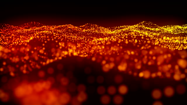 Abstract-flowing-bright-particles-as-sea-water,-computer-generated-abstract-background,-3D-render