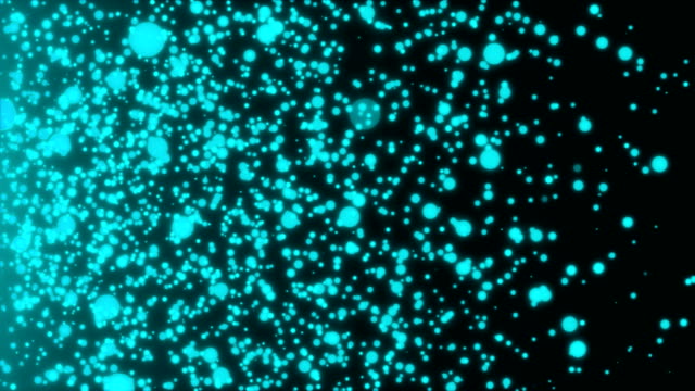 Many-abstract-small-blue-particles-in-space,-computer-generated-abstract-background