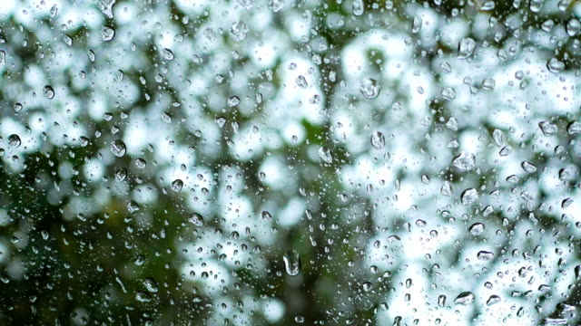Rain-drops-on-the-outside-mirror-with-blurred-background-and-bokeh-of-natural