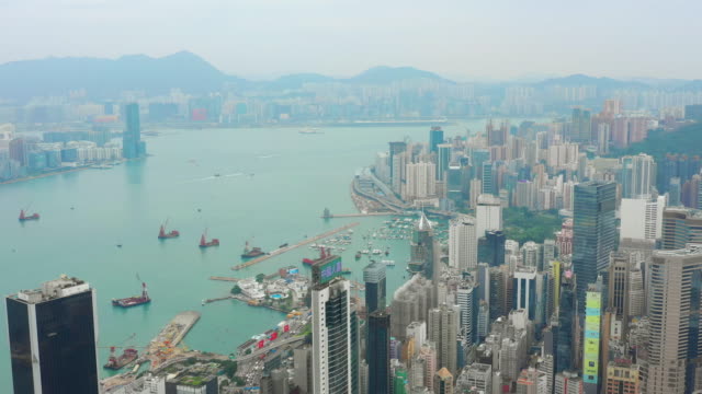 día-tiempo-ciudad-victoria-centro-puerto-aéreo-panorama-4k-hong-kong