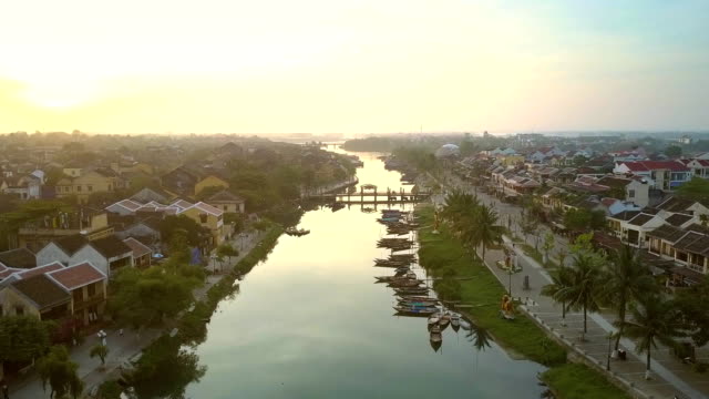 small-houses-of-pre-dawn-ancient-town-on-river-banks