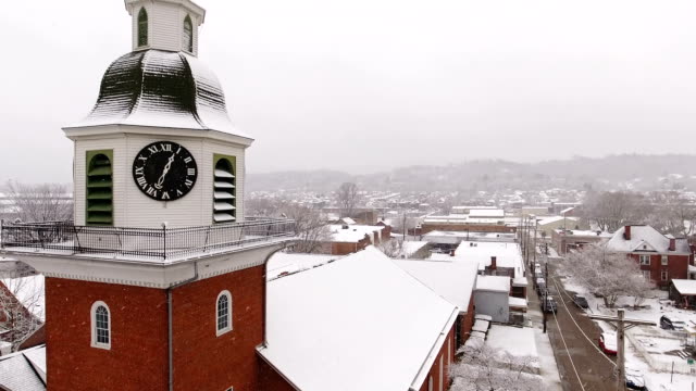 Reverse-Winter-Aerial-Establishing-Shot-of-St.-John's-Lutheran-Church