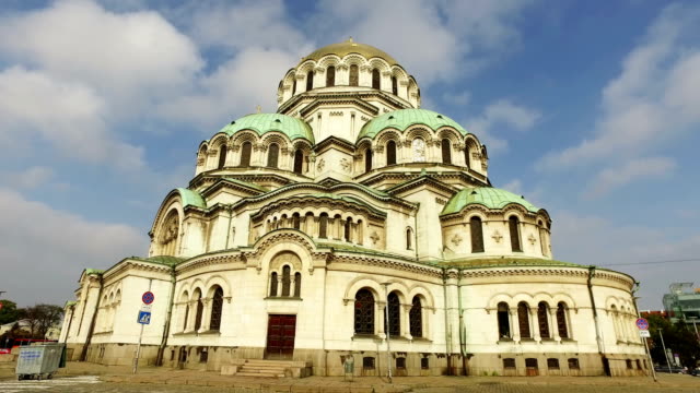 Tag-Schuss-von-St.-Alexander-Nevsky-Kathedrale-in-Sofia,-Bulgarien