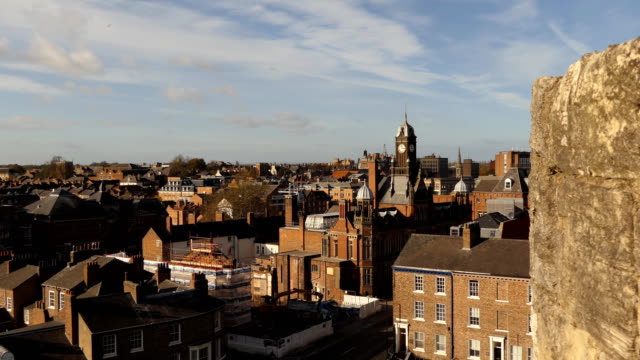 England,-York-Innenstadt-erhöhten-Blick-auf-die-Stadt