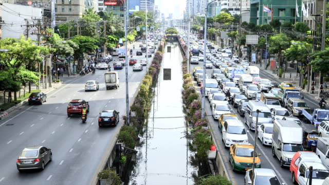 Time-lapse-of-traffic-jam-in-bangkok