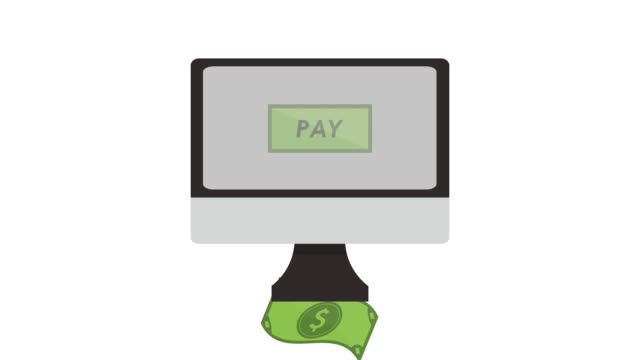 Zahlung-auf-Computer-animation