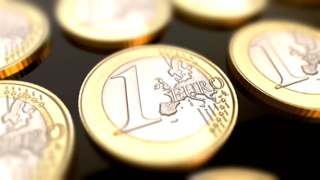 Glänzendes-Euro-Münzen-animierten-Hintergrund