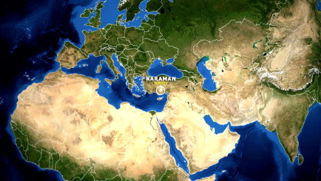 EARTH-ZOOM-IN-MAP---TURKEY-KARAMAN