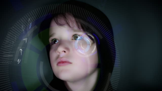 4-k-futuristische-Kind-beobachten-um-Animation