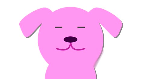 niedlichen-Cartoon-Nahaufnahme-Rosa-Hund-Labrador-Schleife