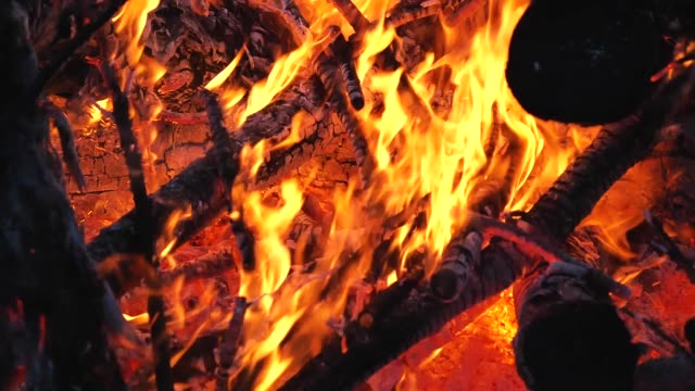 close-up-of-the-bonfire