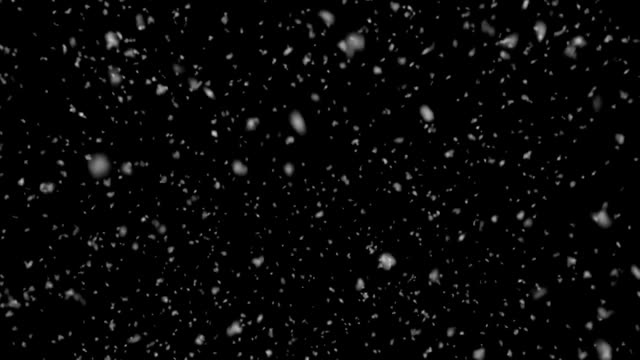 Heavy-snowfall-on-a-black-background-for-transferring-to-a-photo-or-video-of-winter-weather.-looped