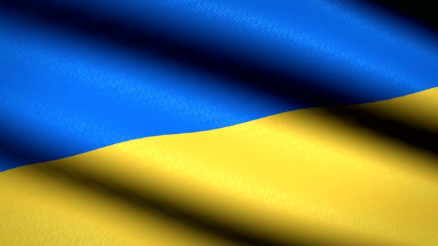 Ukraine-Fahnenschwingen-Textile-strukturierten-Hintergrund.-Seamless-Loop-Animation.-Vollbild.-Slow-Motion.-4K-Video