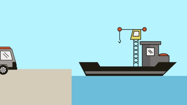 Frachter-mit-Kran-Lieferung-Service-animation