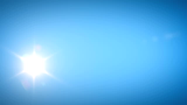 Ordinary-Sun-Shining-Moving-Across-the-Clear-Blue-Sky-in-Time-Lapse.-3d-Animation-with-Flares.-Nature-and-Weather-Concept.