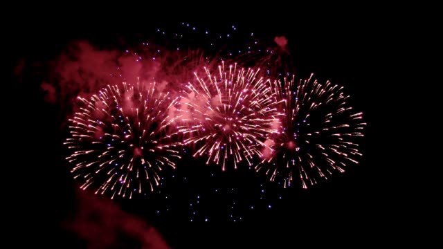 Beautiful-fireworks-at-holiday-night-in-slow-motion